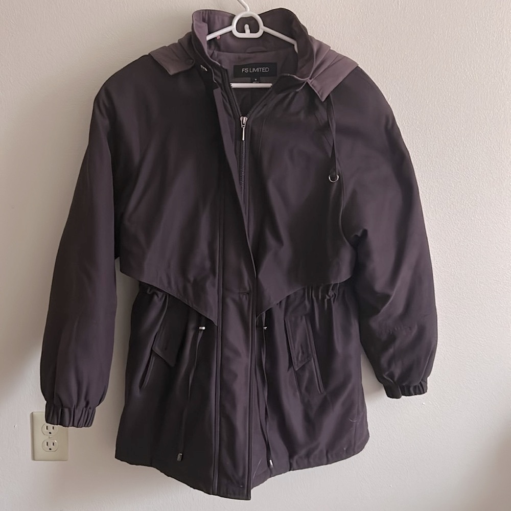 Pre Owned FS Limited Women's Purple Plum Poly/ Nylon Removable Hood Parka.Size:M